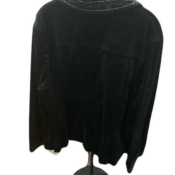 Jones New York Black Bomber Jacket with Quilted Accents - Picture 3 of 4